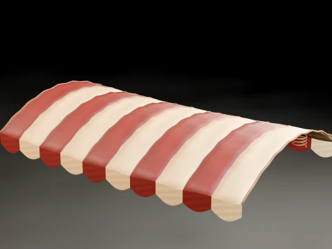 Wooden Farmers Market Stall 3D Model