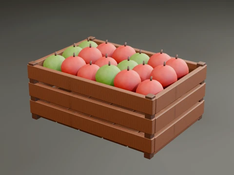 Wooden Farmers Market Stall 3D Model