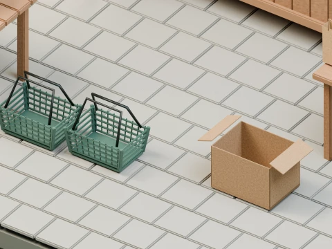 Farmers Market Environment Pack 3D Model