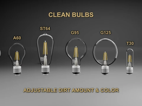 Light Bulb Collection 7 Bulb Types 35 Packaging Variants 3D Model