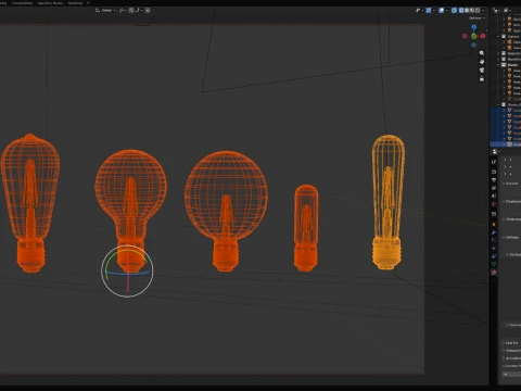 Light Bulb Collection 7 Bulb Types 35 Packaging Variants 3D Model