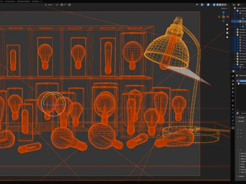 Light Bulb Collection 7 Bulb Types 35 Packaging Variants 3D Model
