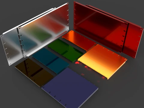 19 inch 6U Blank Server Rack Panel - CNC and 3D Print Ready 3D Print Model