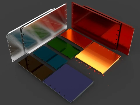 19 inch 6U Blank Server Rack Panel - CNC and 3D Print Ready 3D Print Model