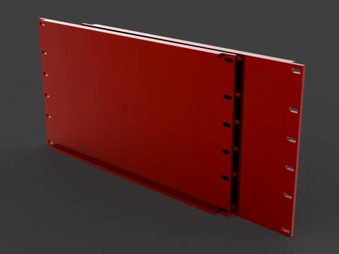 19 inch 6U Blank Server Rack Panel - CNC and 3D Print Ready 3D Print Model