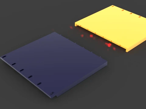 19 inch 6U Blank Server Rack Panel - CNC and 3D Print Ready 3D Print Model