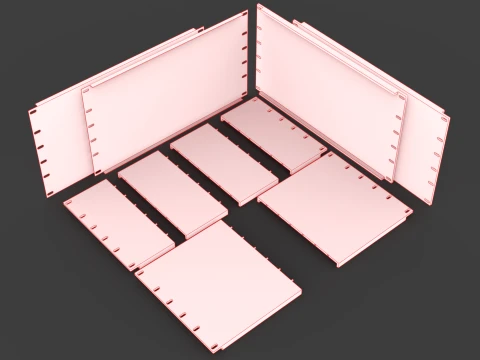 19 inch 6U Blank Server Rack Panel - CNC and 3D Print Ready 3D Print Model