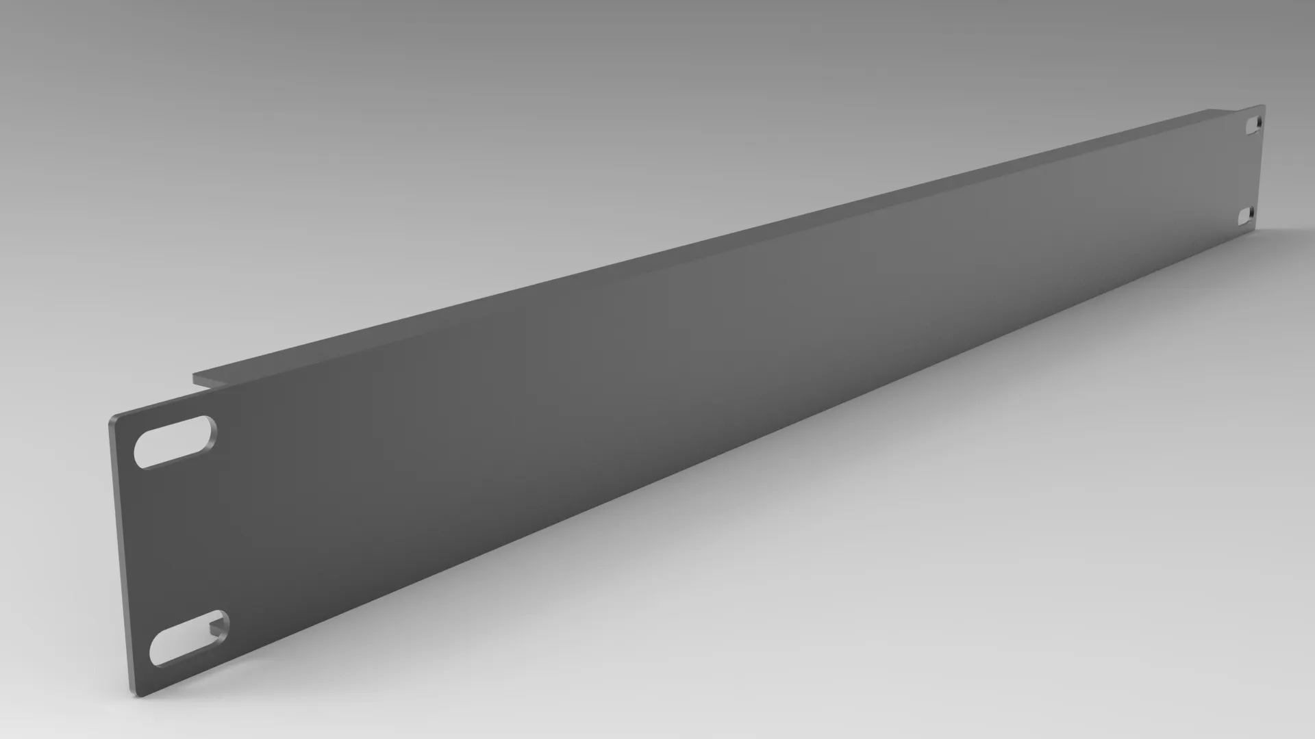 19 inch 1U Blank Server Rack Panel - CNC and 3D Print Ready 3D Print Model .c4d .max .obj .3ds .fbx .stl .blend 