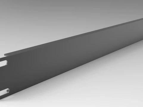 19 inch 1U Blank Server Rack Panel - CNC and 3D Print Ready 3D Print Model