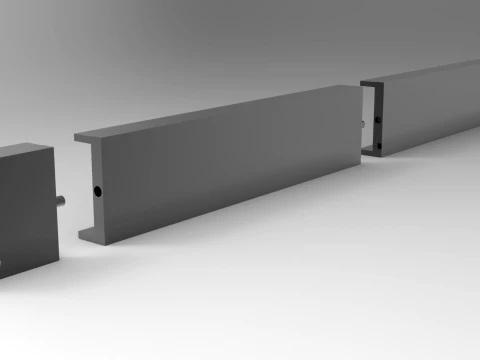 19 inch 1U Blank Server Rack Panel - CNC and 3D Print Ready 3D Print Model