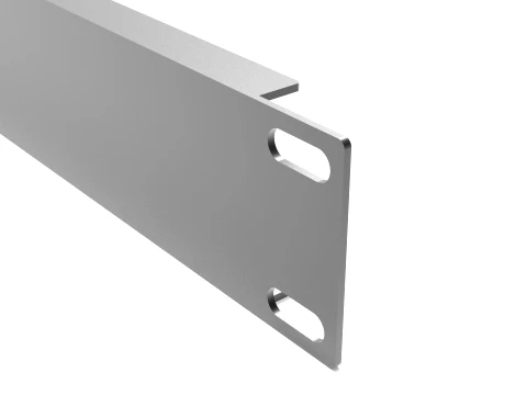19 inch 1U Blank Server Rack Panel - CNC and 3D Print Ready 3D Print Model