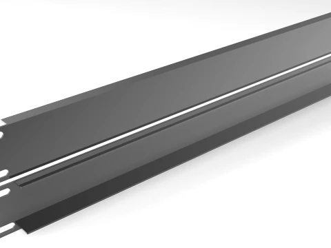 19 inch 1U Blank Server Rack Panel - CNC and 3D Print Ready 3D Print Model
