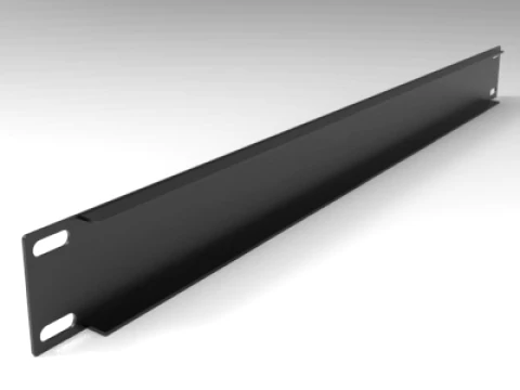 19 inch 1U Blank Server Rack Panel - CNC and 3D Print Ready 3D Print Model