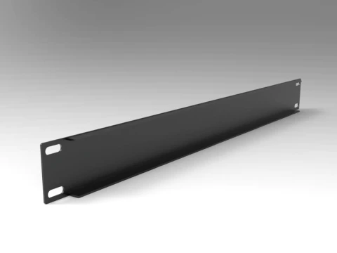 19 inch 1U Blank Server Rack Panel - CNC and 3D Print Ready 3D Print Model
