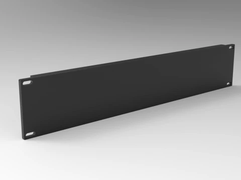 19 inch 2U Blank Server Rack Panel - CNC and 3D Print Ready 3D Print Model