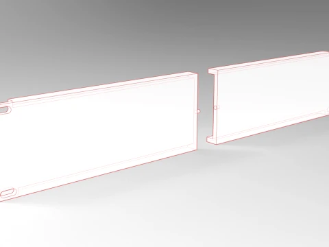19 inch 2U Blank Server Rack Panel - CNC and 3D Print Ready 3D Print Model