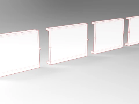 19 inch 2U Blank Server Rack Panel - CNC and 3D Print Ready 3D Print Model