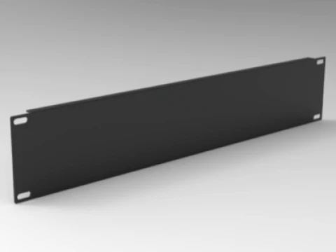 19 inch 2U Blank Server Rack Panel - CNC and 3D Print Ready 3D Print Model