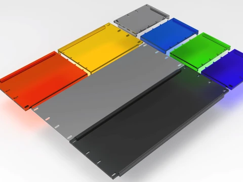 19 inch 4U Blank Server Rack Panel - CNC and 3D Print Ready 3D Print Model