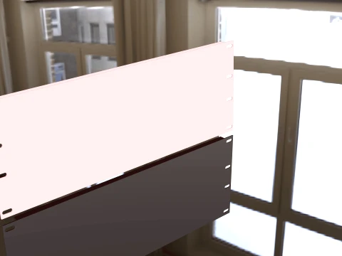 19 inch 4U Blank Server Rack Panel - CNC and 3D Print Ready 3D Print Model