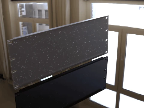 19 inch 4U Blank Server Rack Panel - CNC and 3D Print Ready 3D Print Model
