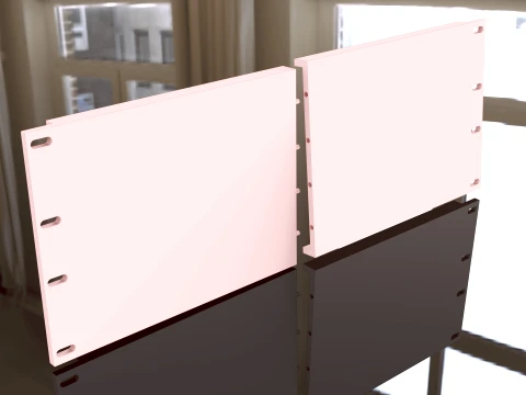 19 inch 4U Blank Server Rack Panel - CNC and 3D Print Ready 3D Print Model