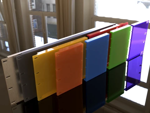 19 inch 4U Blank Server Rack Panel - CNC and 3D Print Ready 3D Print Model