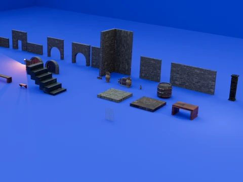 Dungeon pack 3D Model