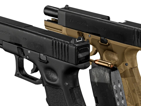 Glock 23 Gen 3 3D Model