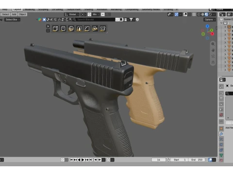 Glock 23 Gen 3 3D Model