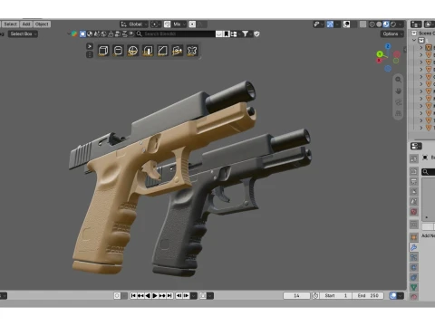 Glock 23 Gen 3 3D Model