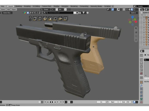 Glock 23 Gen 3 3D Model
