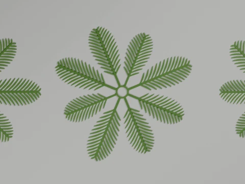 Parametric Palm Tree Blender Geometry Nodes Printable STL 3D Print Model