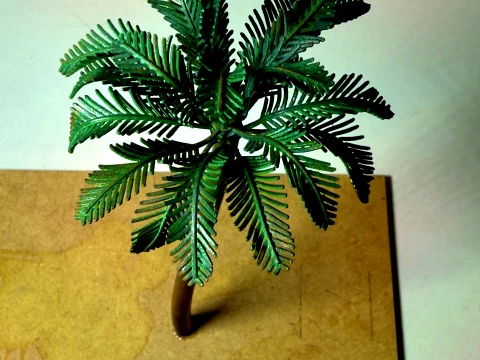 Parametric Palm Tree Blender Geometry Nodes Printable STL 3D Print Model