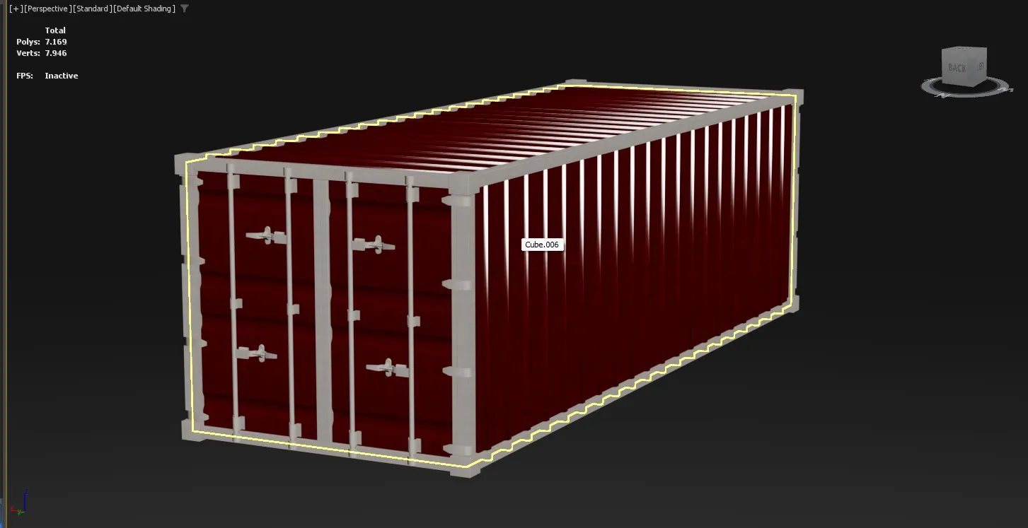 Container with interior 3D Model .c4d .max .obj .3ds .fbx .stl .blend 