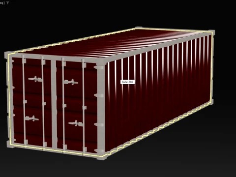 Container with interior 3D Модель