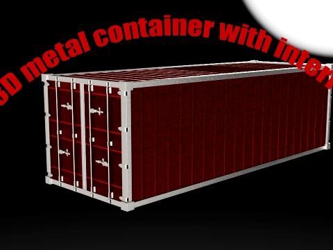 Container with interior 3D Model