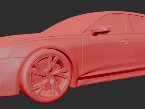 Audi RS6 Avant Exterior Low-poly 3D Model
