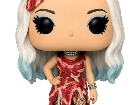 Funko pop Lady Gaga Vestido de Carne vma 2010 3D Model