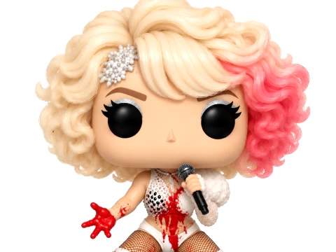 Funko pop lady gaga vma 2009 ajoelhada paparazzi 3D Model