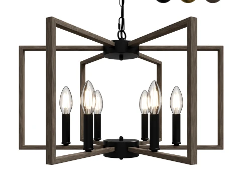 Modern Farmhouse 6 Light Chandelier Modelo 3D