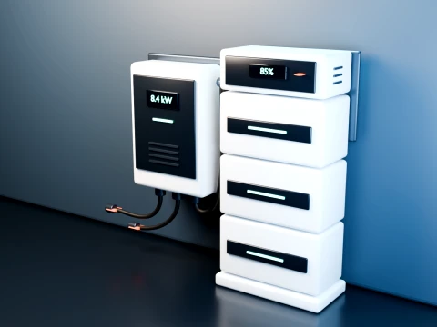 Modular Home Battery Storage System with Solar Inverter PBR 3D Модель