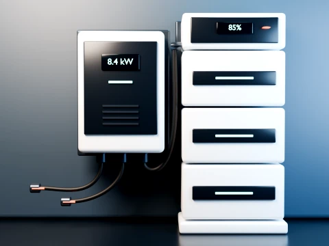 Modular Home Battery Storage System with Solar Inverter PBR 3D Model