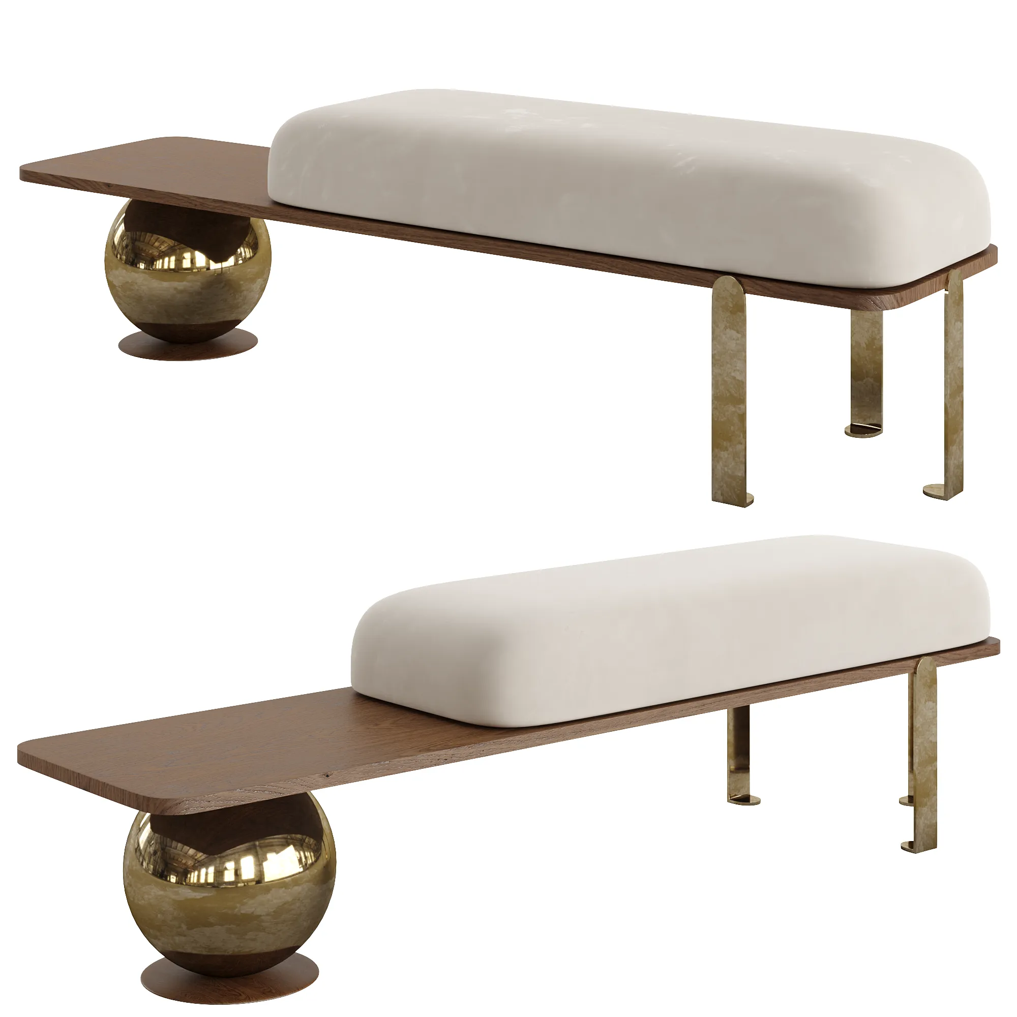 Avant-Garde Minimalist Ottoman 3D Model .c4d .max .obj .3ds .fbx .stl .blend 