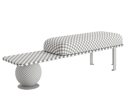 Avant-Garde Minimalist Ottoman 3D Model