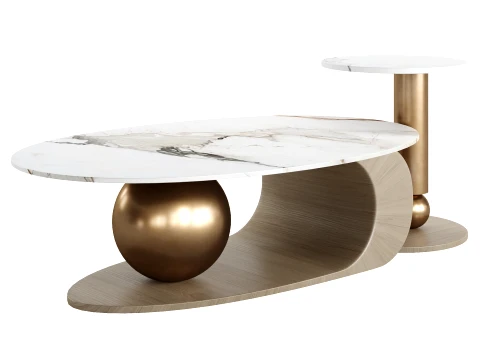 Halo Modern Coffee Table 3D Model