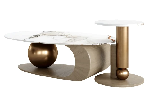Halo Modern Coffee Table 3D Model