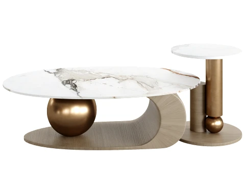 Halo Modern Coffee Table 3D Model