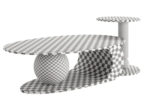 Halo Modern Coffee Table 3D Model