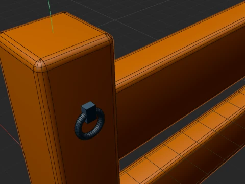 Wooden Fence 3D Model